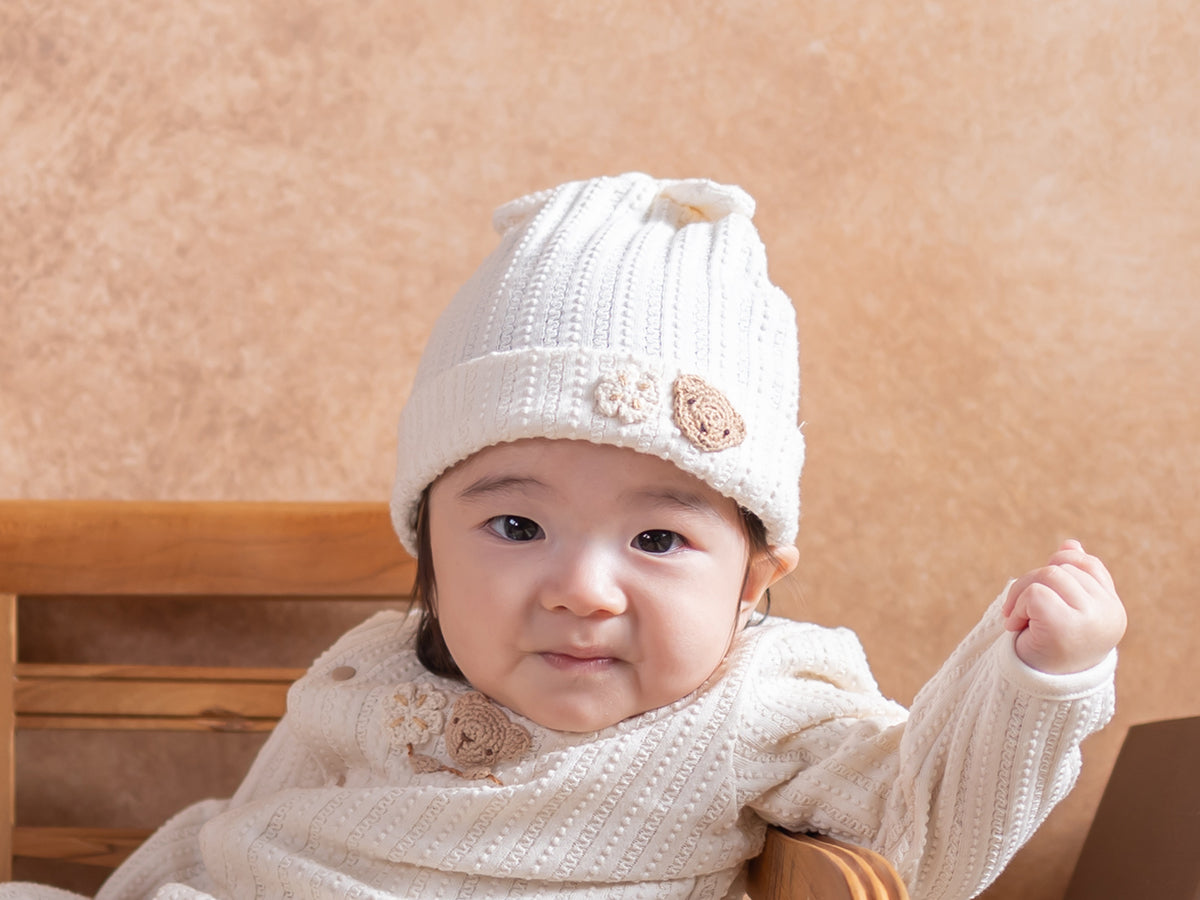 ぼうし/手編みモチーフ くま・うさぎ – My little tailor - Amorosa