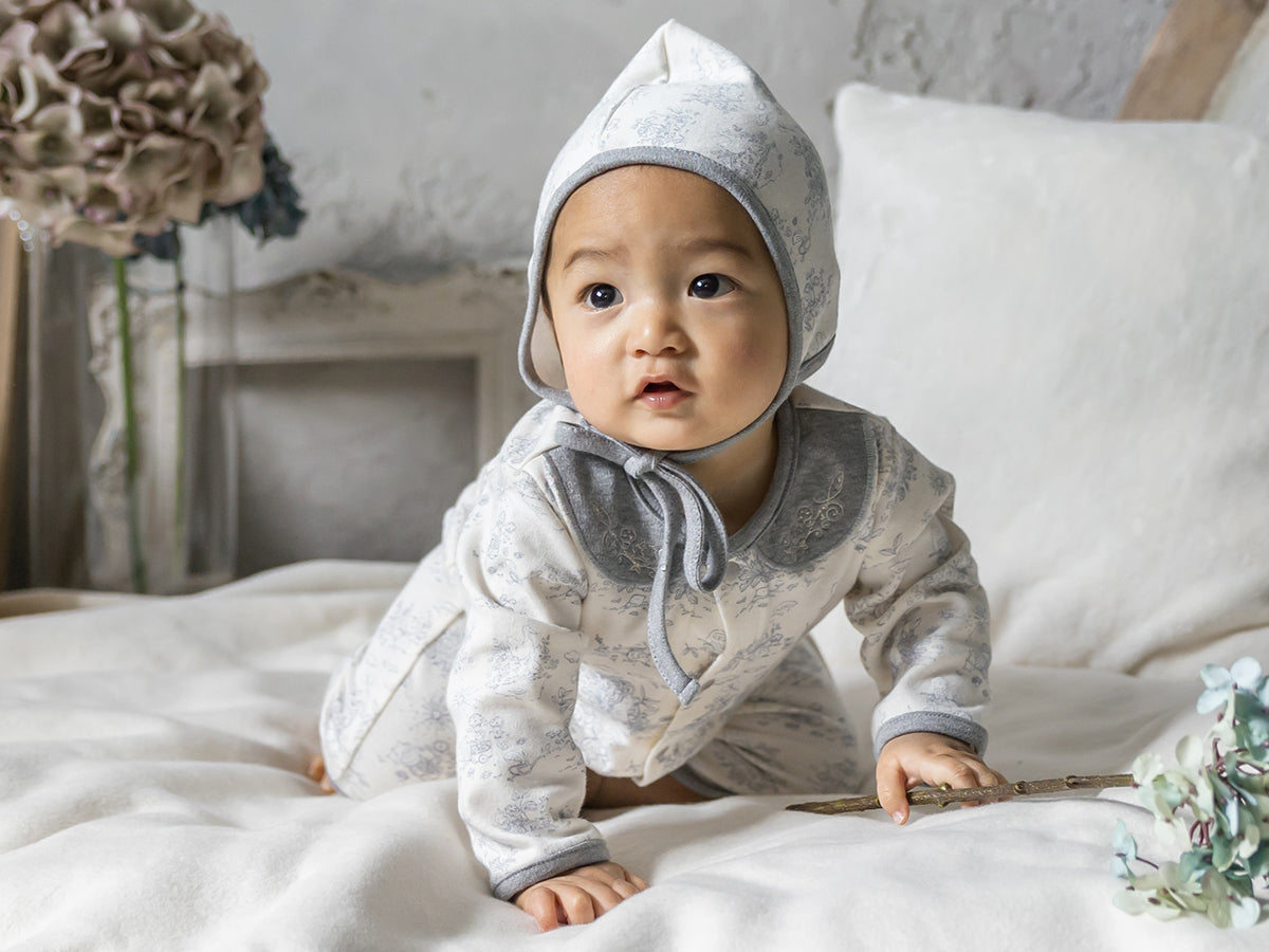 2wayドレス / フレンチガーデン / ブルー・グレー – My little tailor