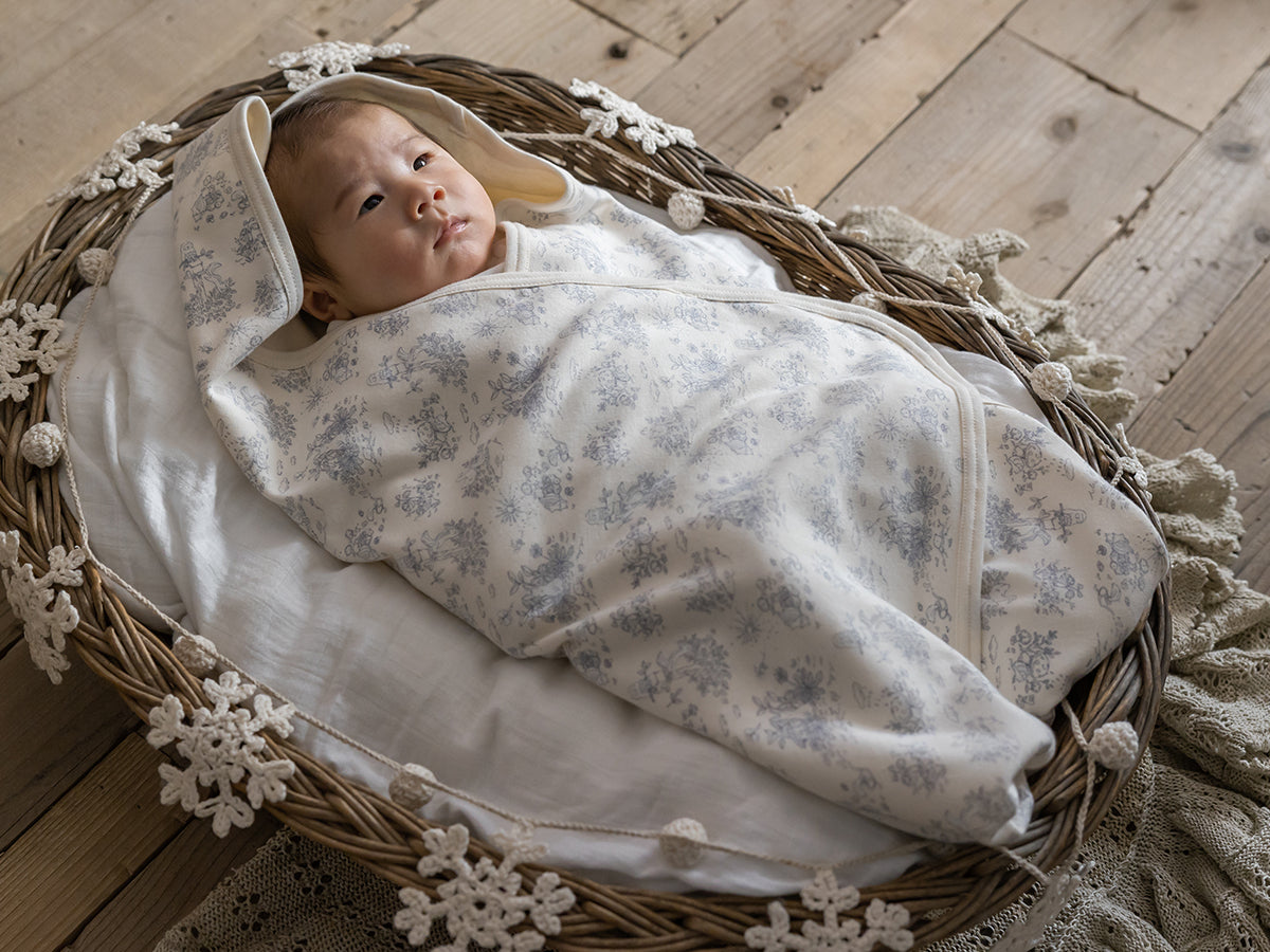 ブランケット / フレンチガーデン / ブルー・グレー – My little