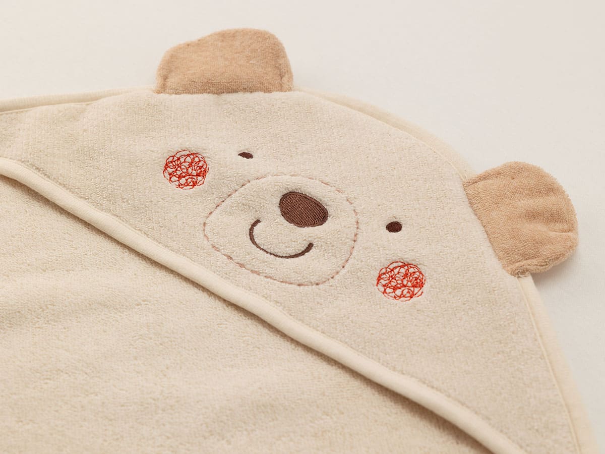 美品 Babyshower くま耳 おくるみ 防寒 フットマフ ピンク 耳つきおくるみ／くまのコットン – My little tailor - Amorosa mamma