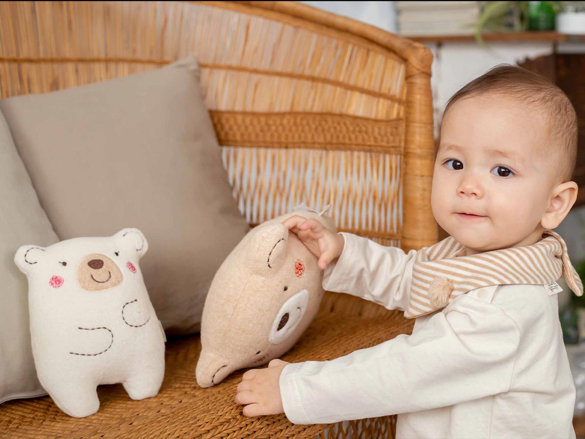 ユキエモン くまレースランニング ノースリーブカットソー M ミルクセーキ にぎにぎ/くまのリネン S・M・L – My little tailor - Amorosa mamma